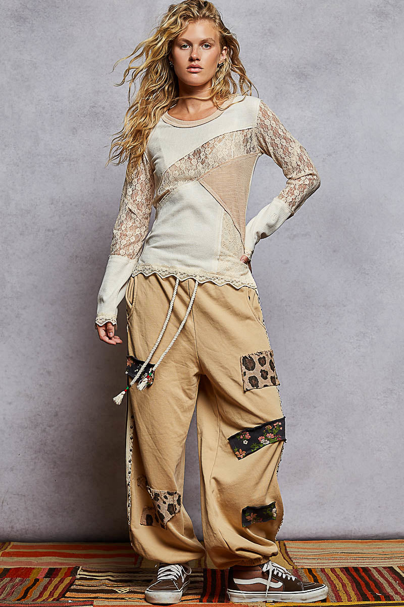 Vintage Lace Patchwork Boho Top