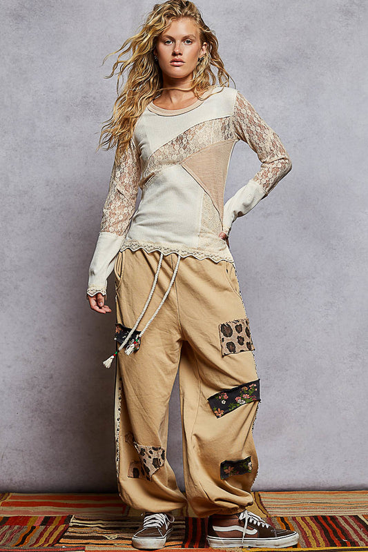 Vintage Lace Patchwork Boho Top