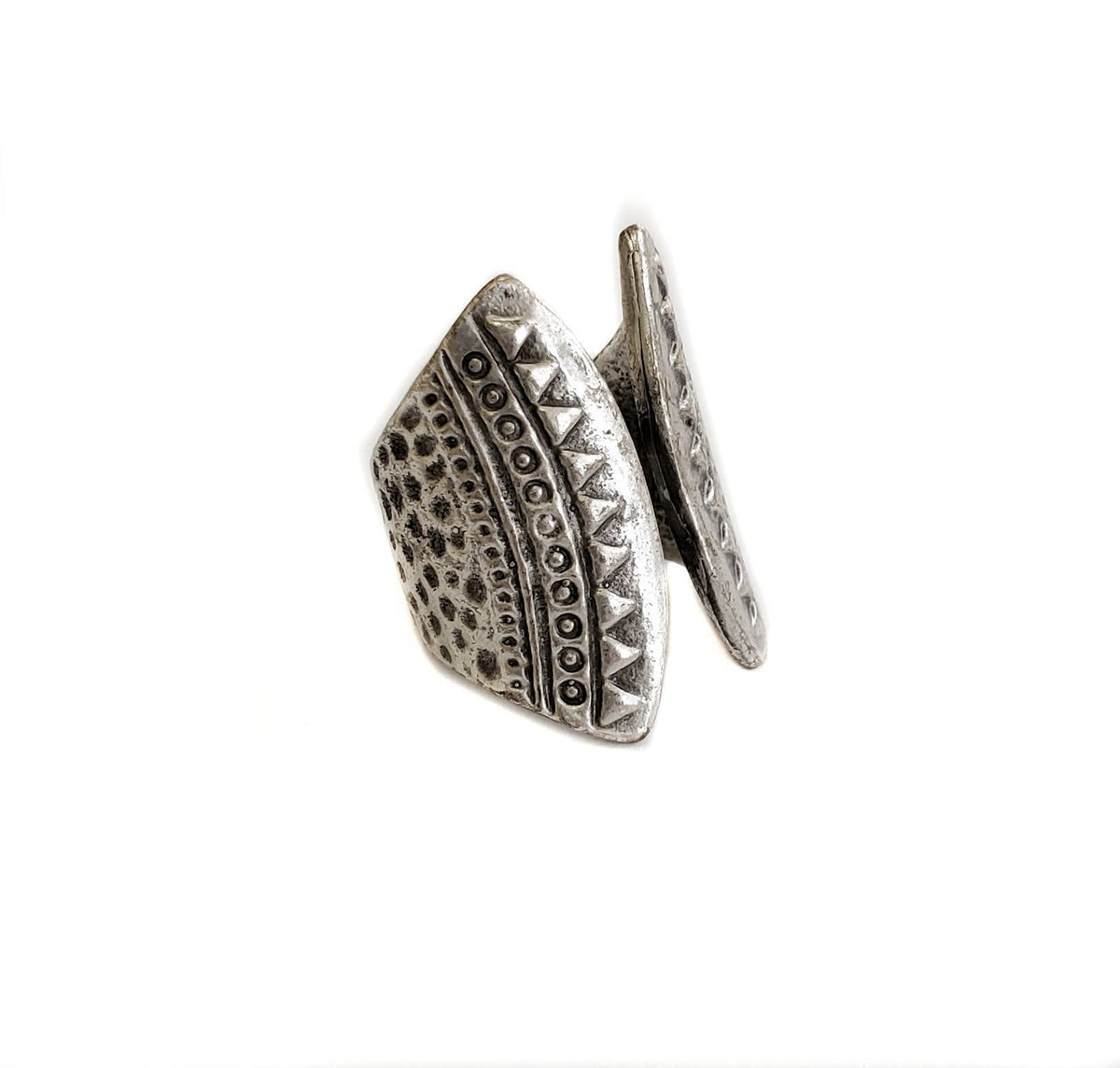 Handmade Brass Ring In Silver Plated - ZRC-044