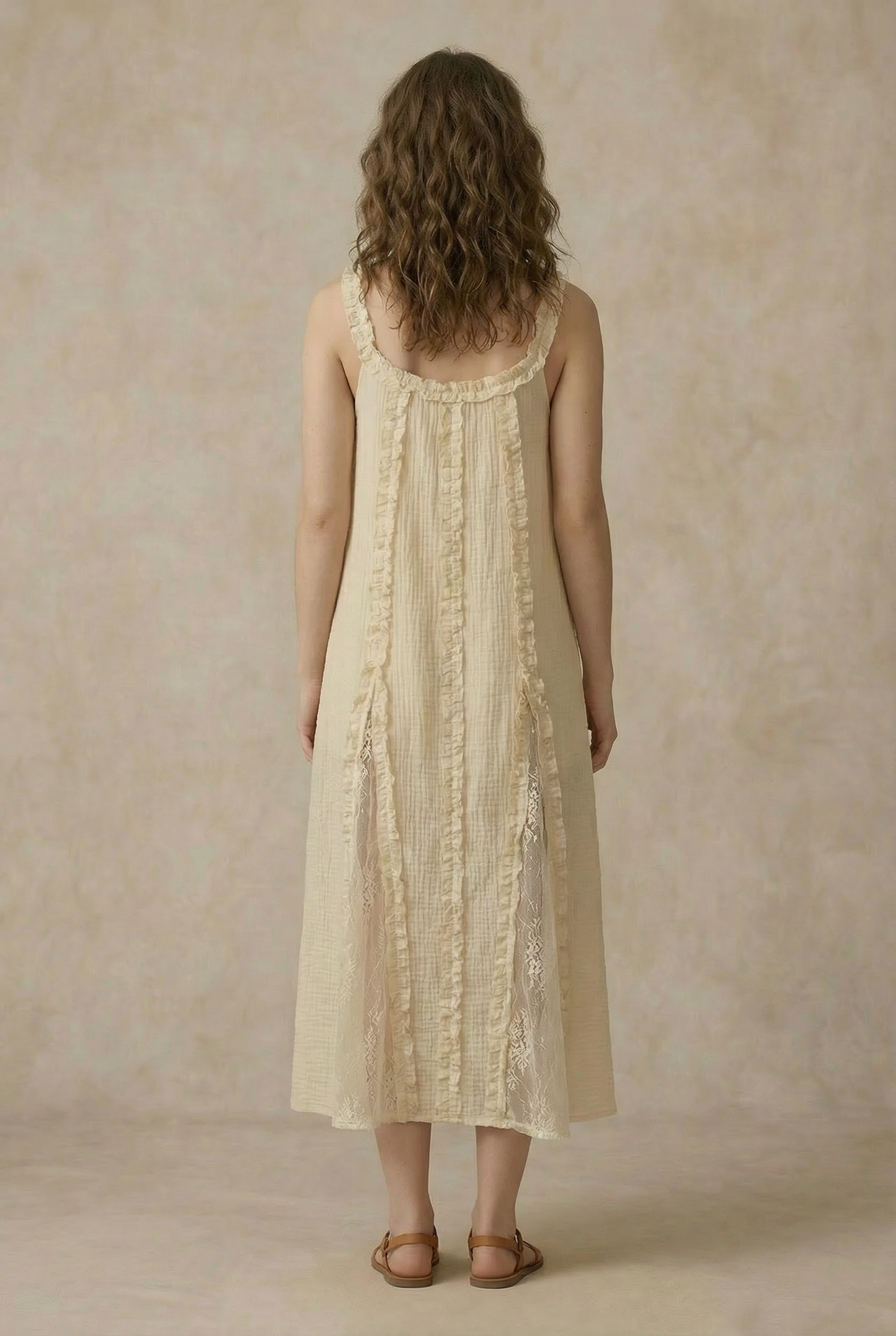 RUFFLED BOHO MAXI DRESS