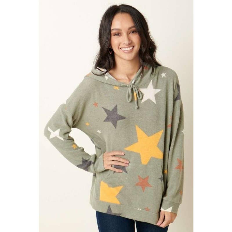 Hacci Brushed Hooded Pullover