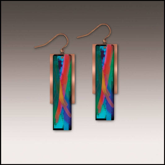 Multicolor Copper Accent Multilayer Earrings