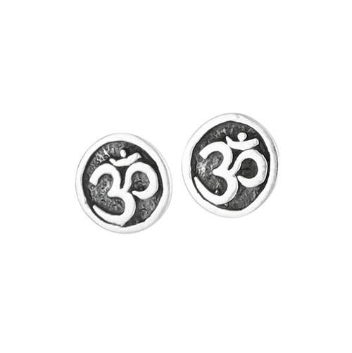 Vibration OM Sterling Silver Stud Earring