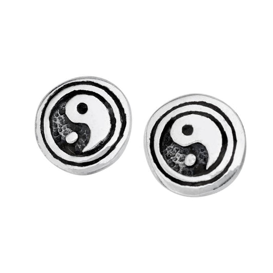 Yin Yang Sterling Silver Stud Earring