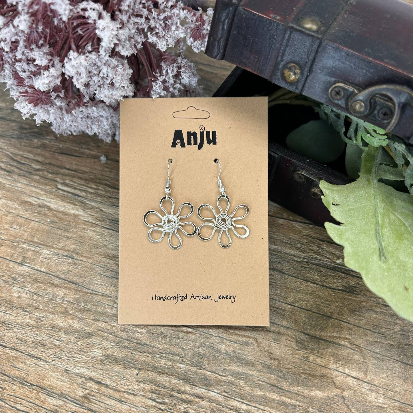 Silver Plated Earrings - Smaller Size Daisy