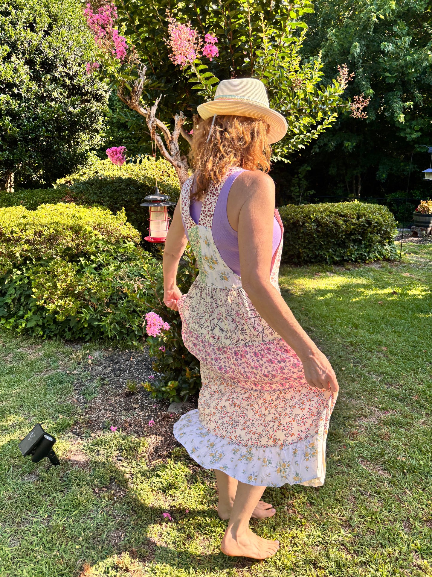 Flowy Panel Jumper Dress