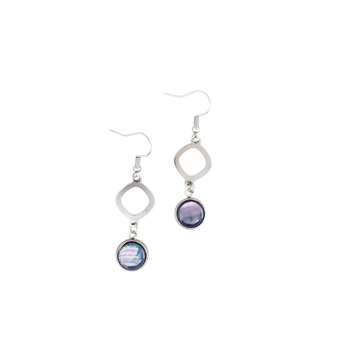 Paua Shell & Stainless Earrings