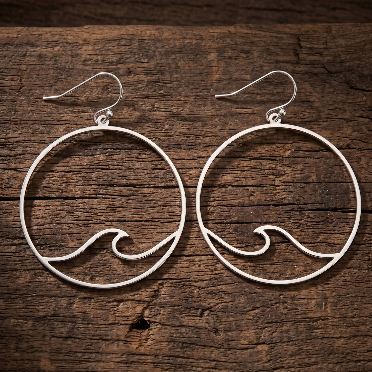 Stunning Wave Hoop Earrings – Gold & Silver Variants | Statement Beach Earrings