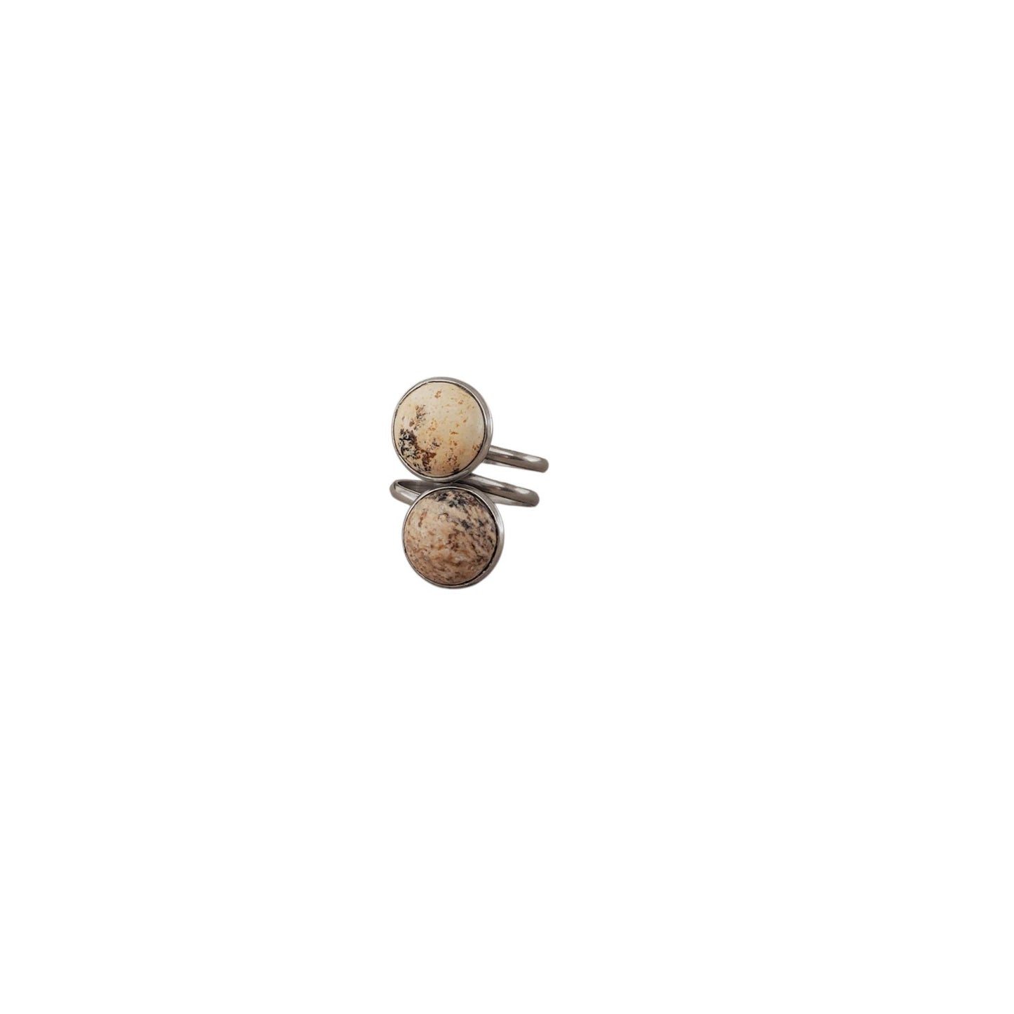 Landscape Jasper & Stainless Adjustable Ring