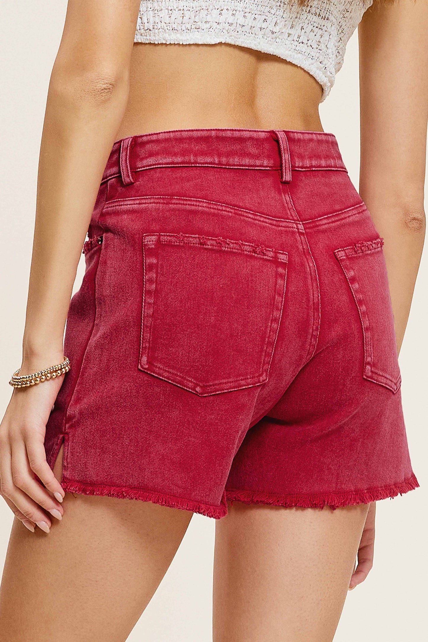 HCP4224-Basic Colored Denim Shorts Game Day Halloween