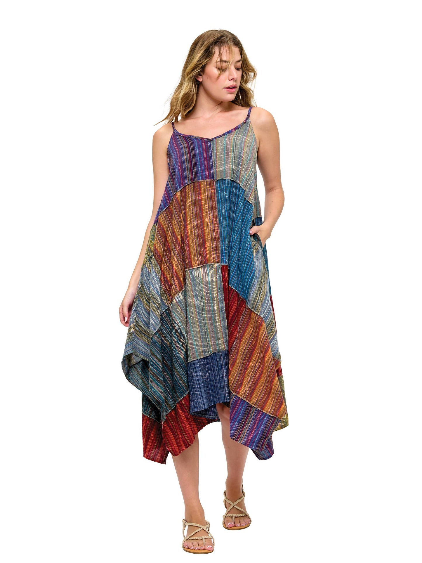 Gypsy Vintage Washed Patchwork Dress