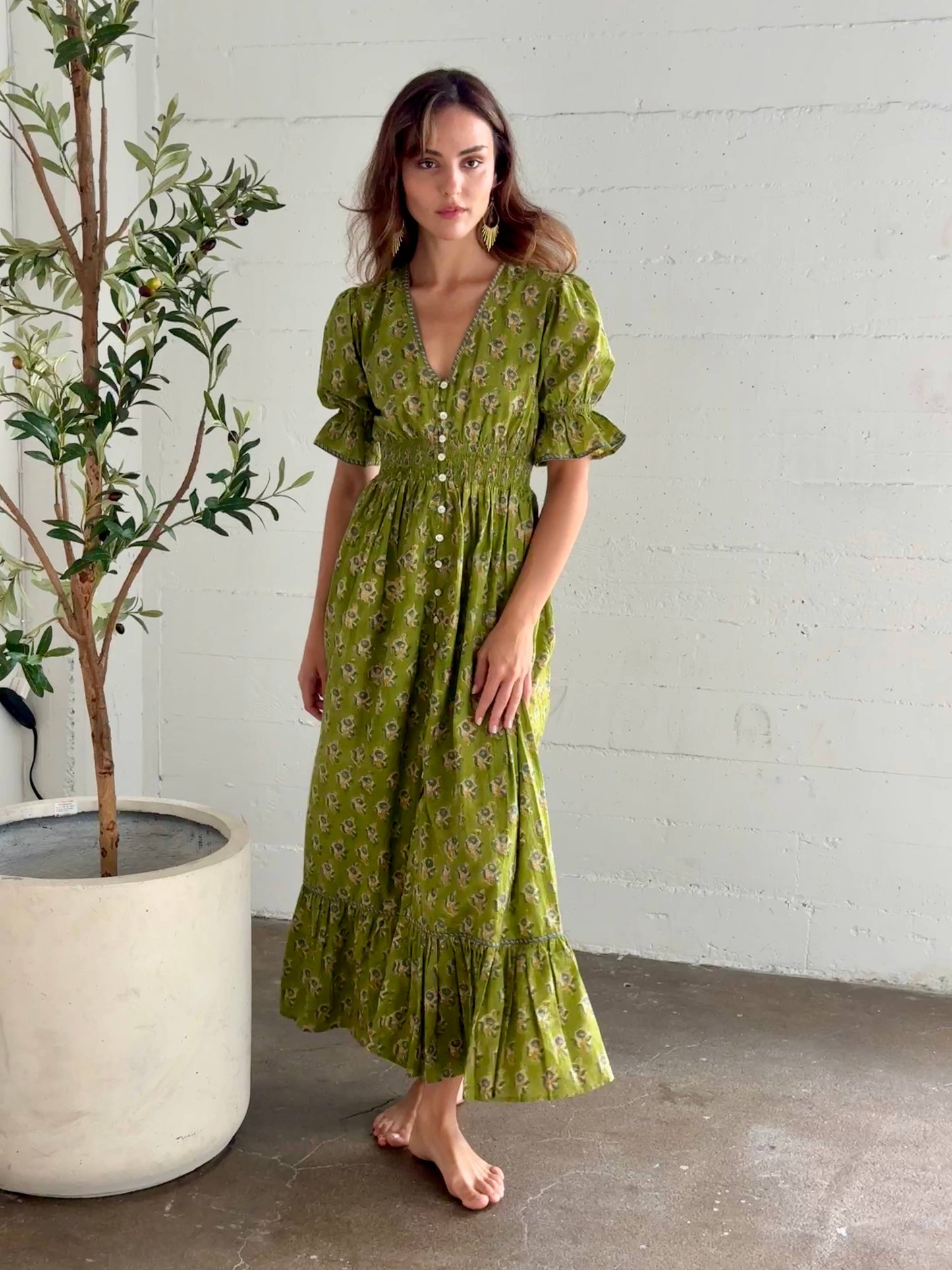 Hand Block Printed Maxi Dress
