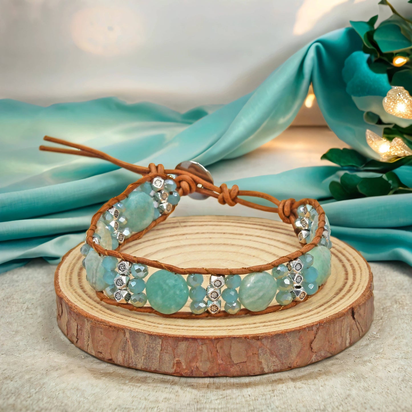 Gemstones Single Wrap Bracelet