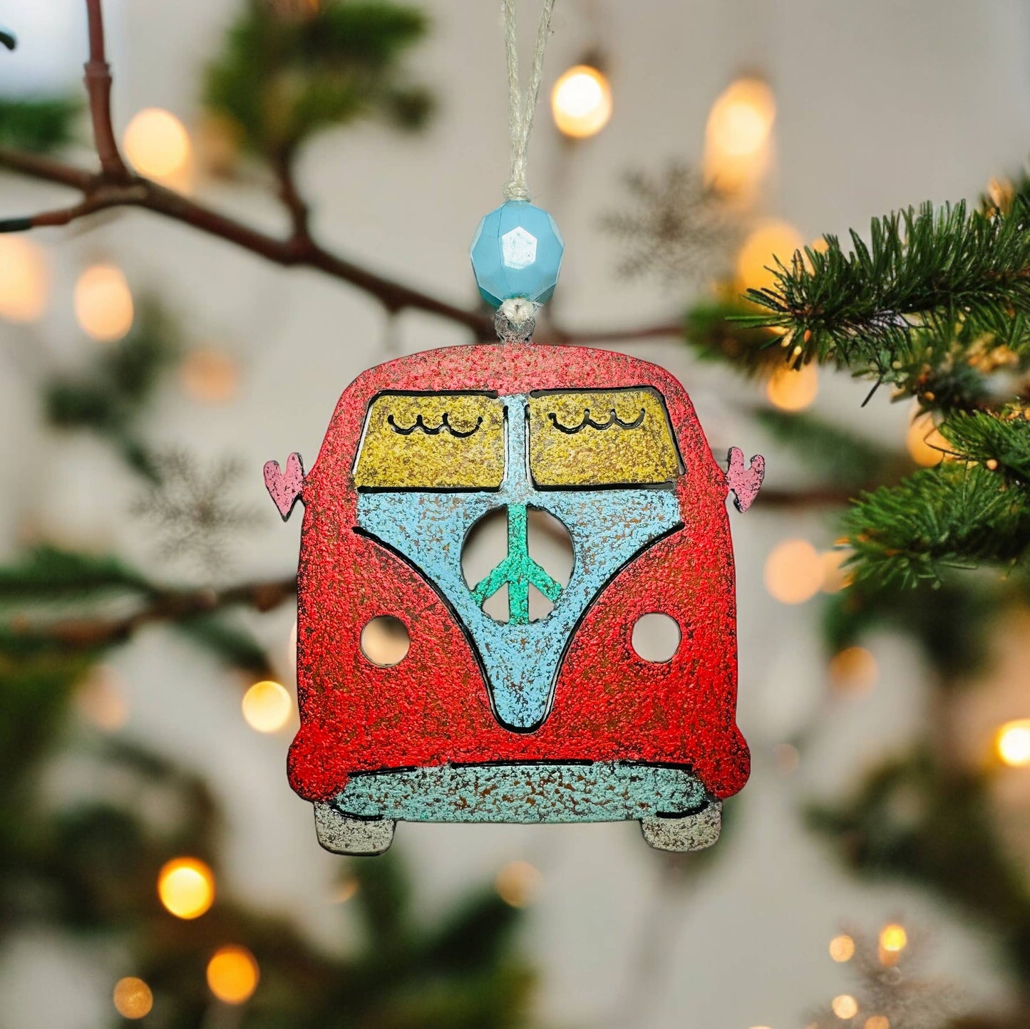 VW Bus ornament Peace Sign hippie metal gifts Garden USA