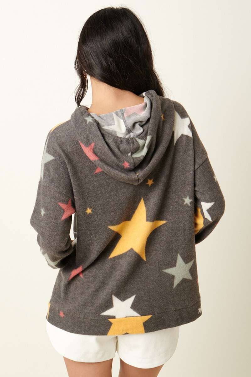 Hacci Brushed Hooded Pullover
