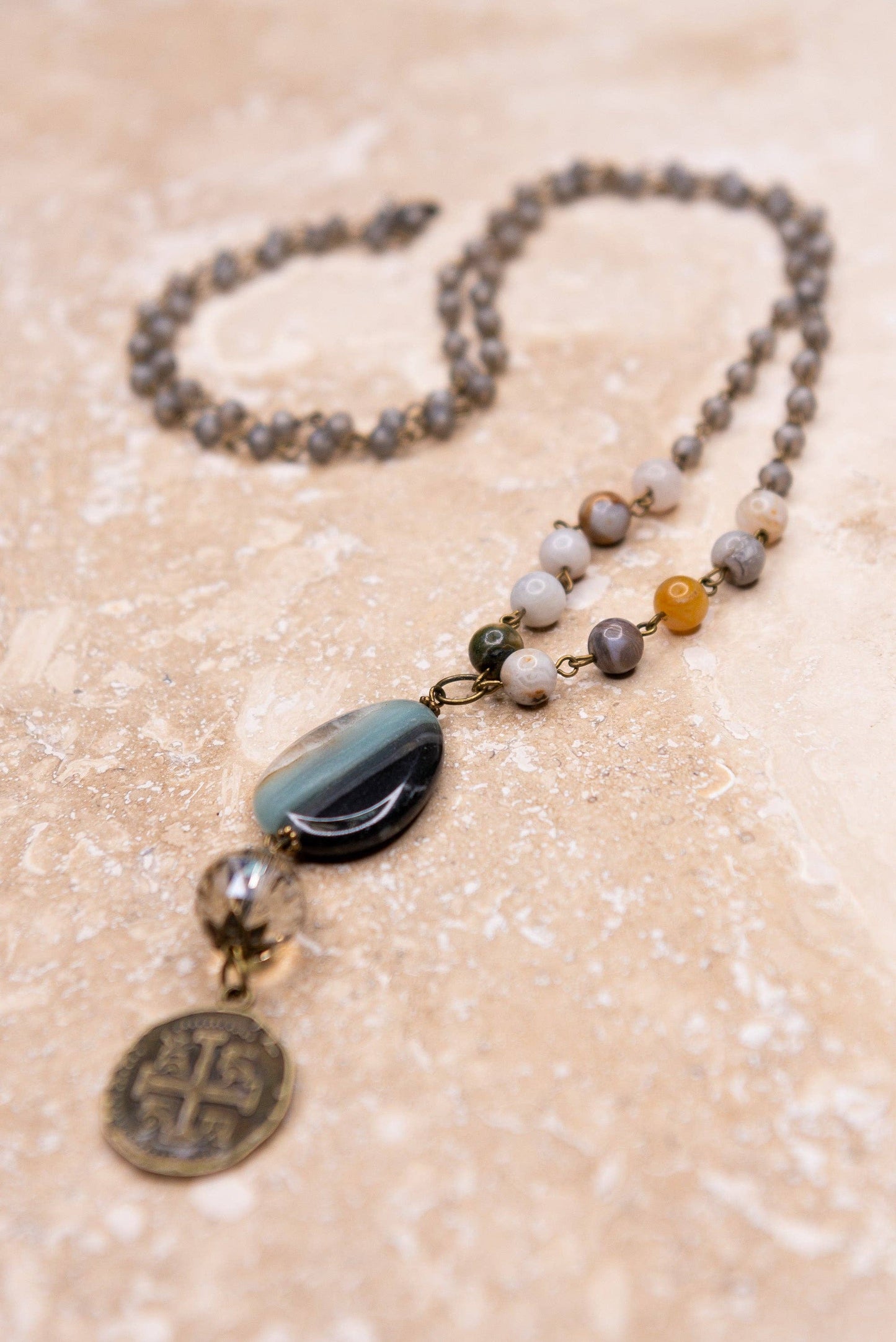 Alexis Necklace in Grey