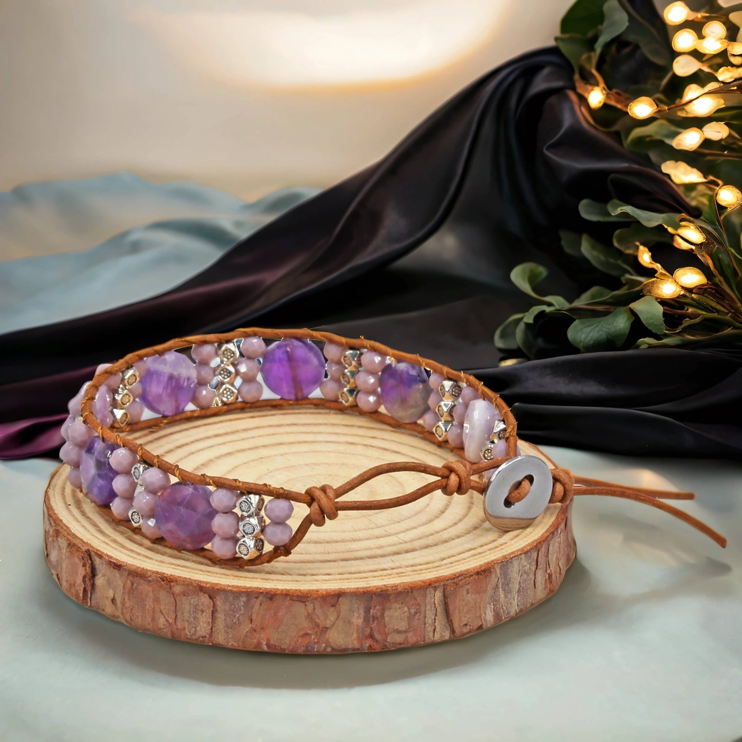 Gemstones Single Wrap Bracelet