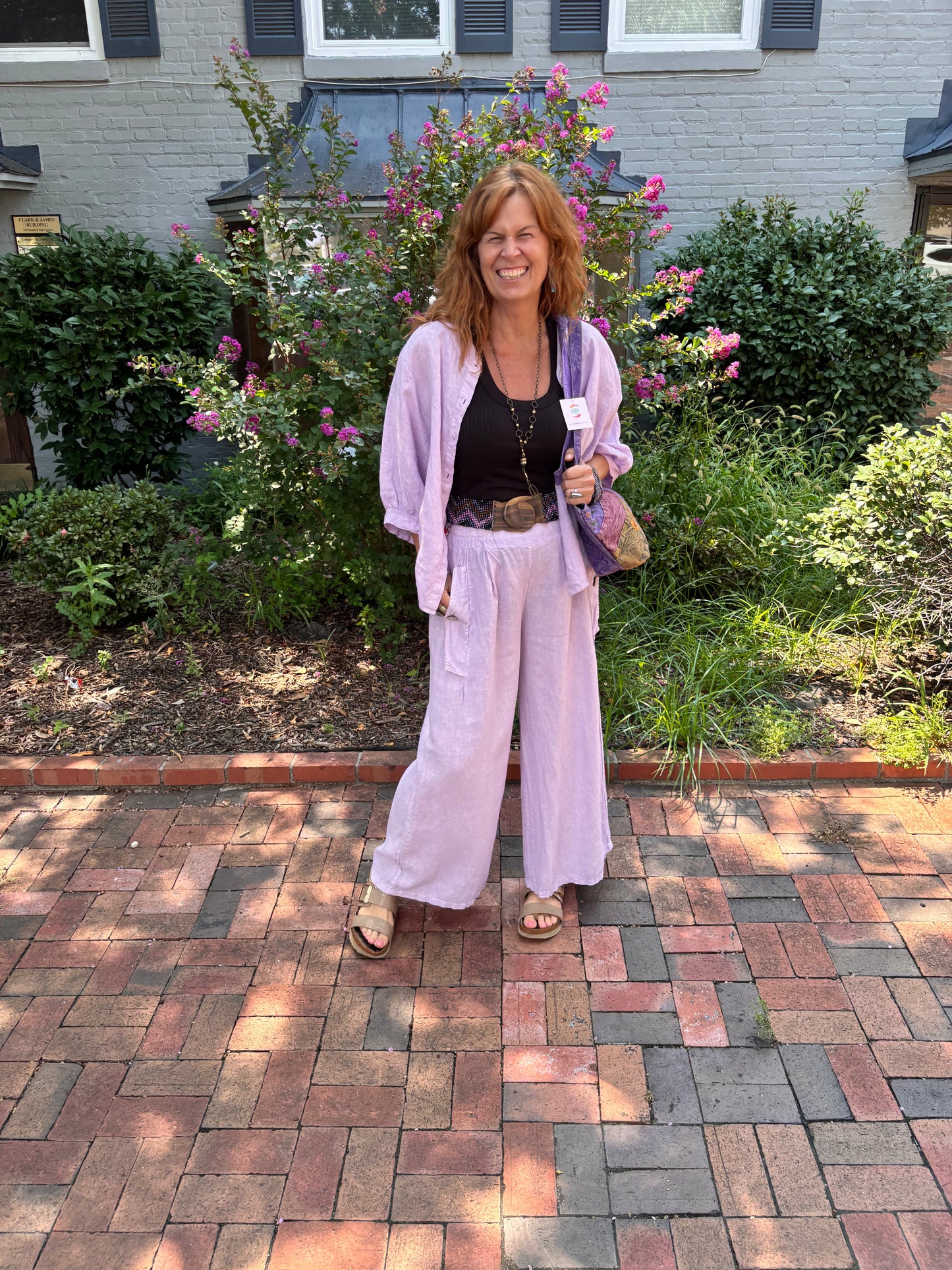 round neck blouse-lavender