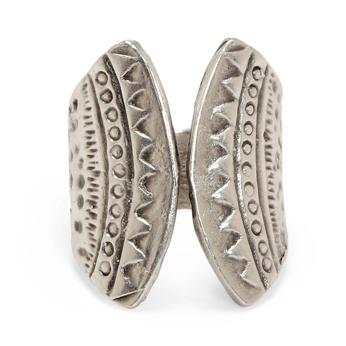 Handmade Brass Ring In Silver Plated - ZRC-044