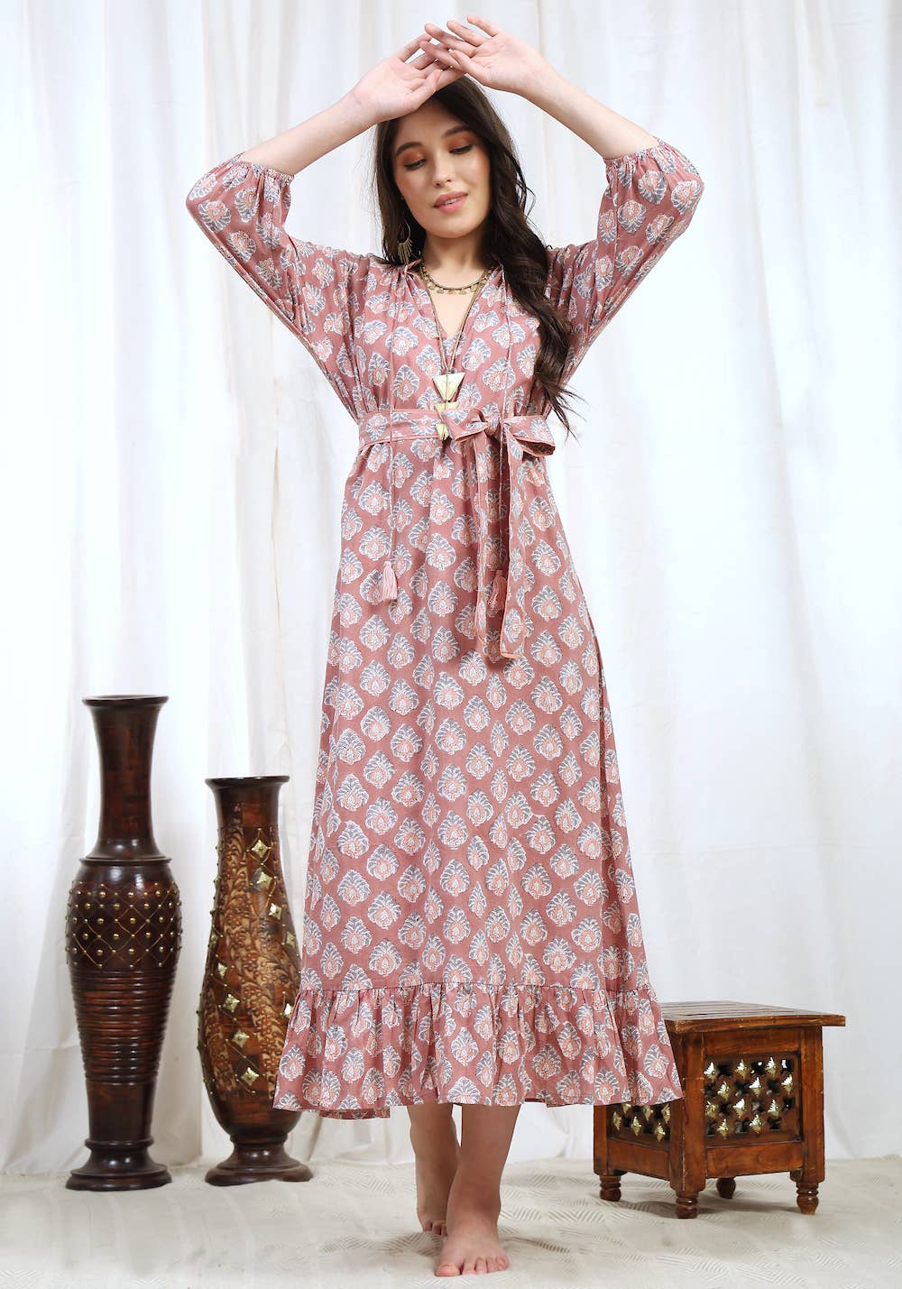 Block Printed Dress (Kaishori)