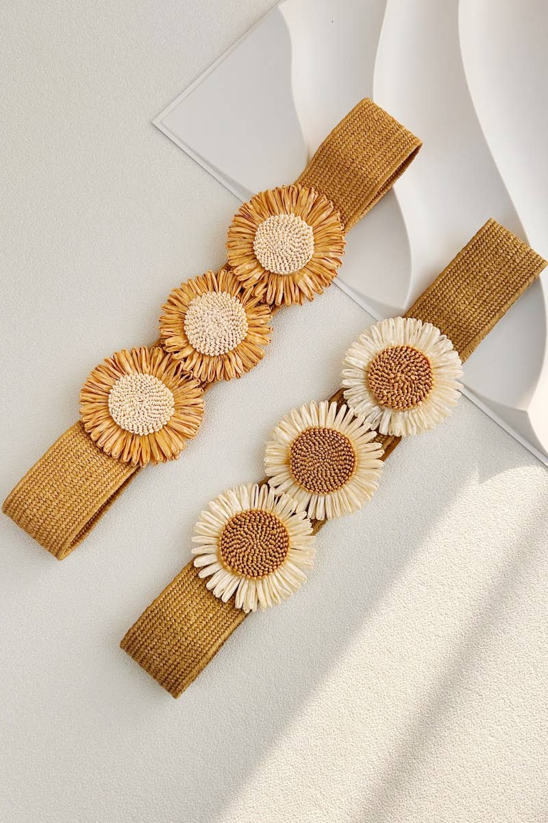 Bohemian Elastic Daisy Flower Belt - Free Spirit Chic