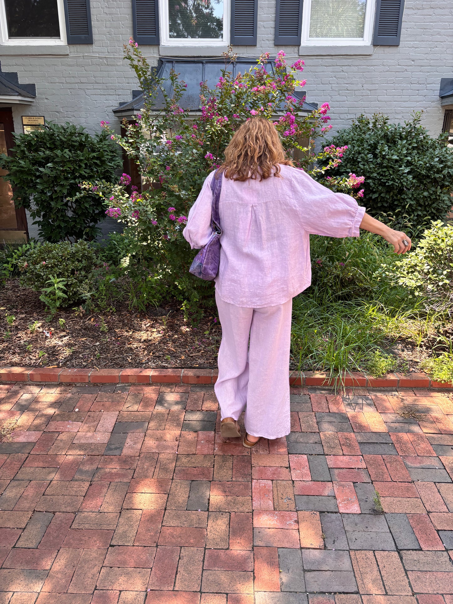 round neck blouse-lavender