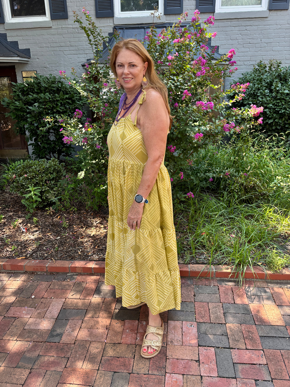 Shibori Hand-Dyed Maxi Dress (Udvita)
