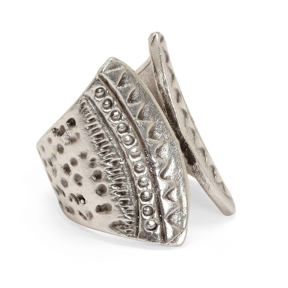 Handmade Brass Ring In Silver Plated - ZRC-044