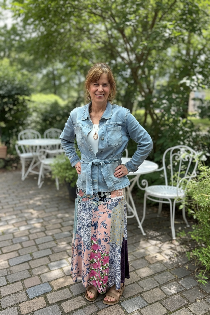 Denim Jean jacket with wrap