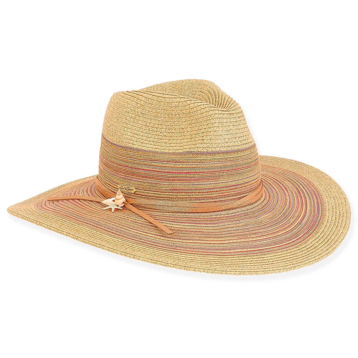 Tan, Paper Straw/Polybraid Safari, Brim 4"