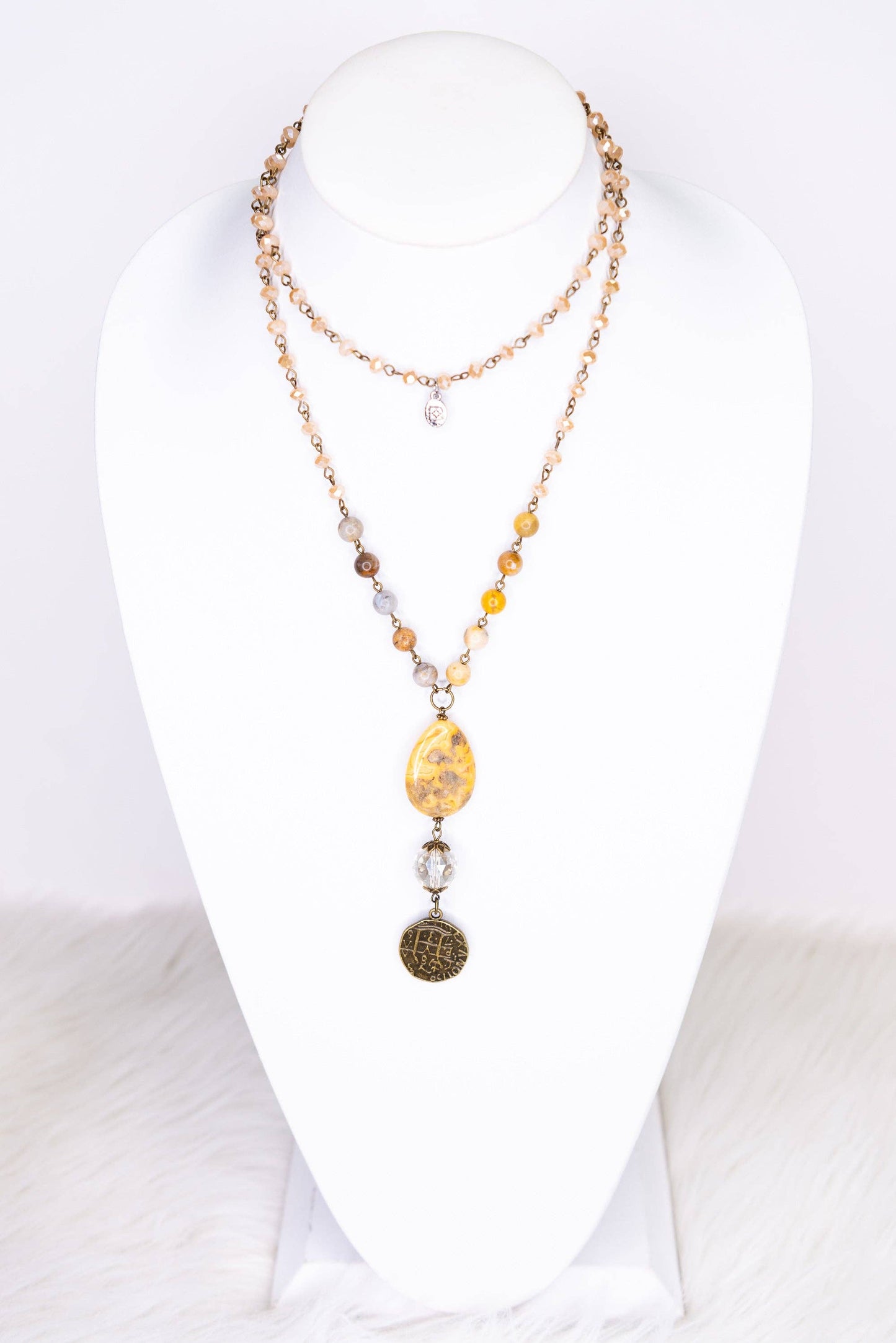 Alexis Necklace in Bamboo Blush