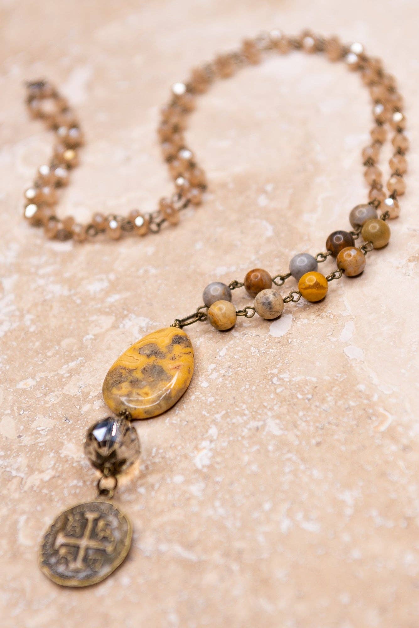 Alexis Necklace in Bamboo Blush