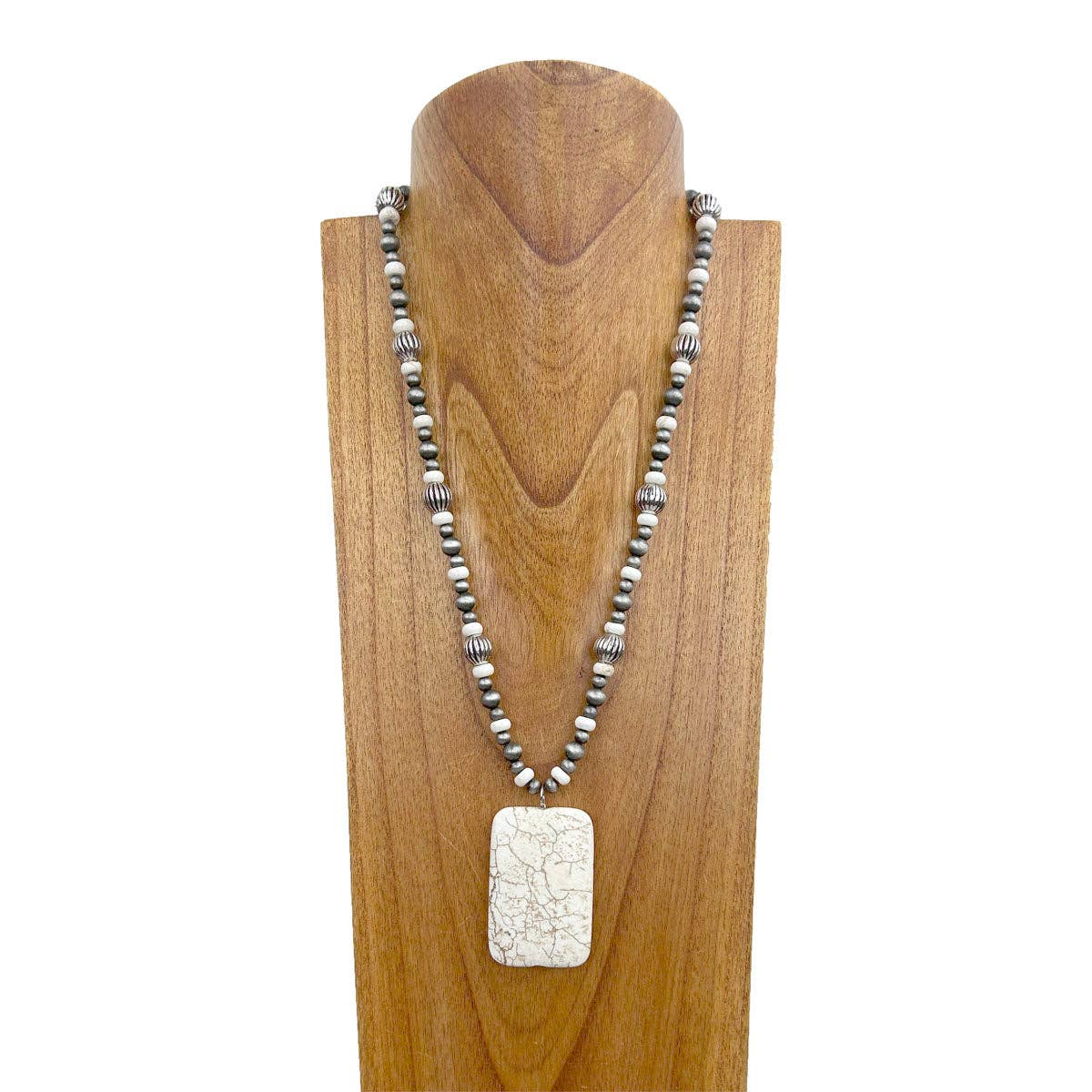 Navajo pearl and white turquoise beads Necklace