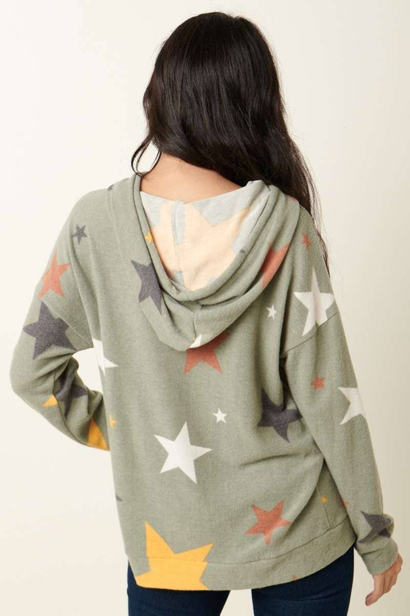 Hacci Brushed Hooded Pullover