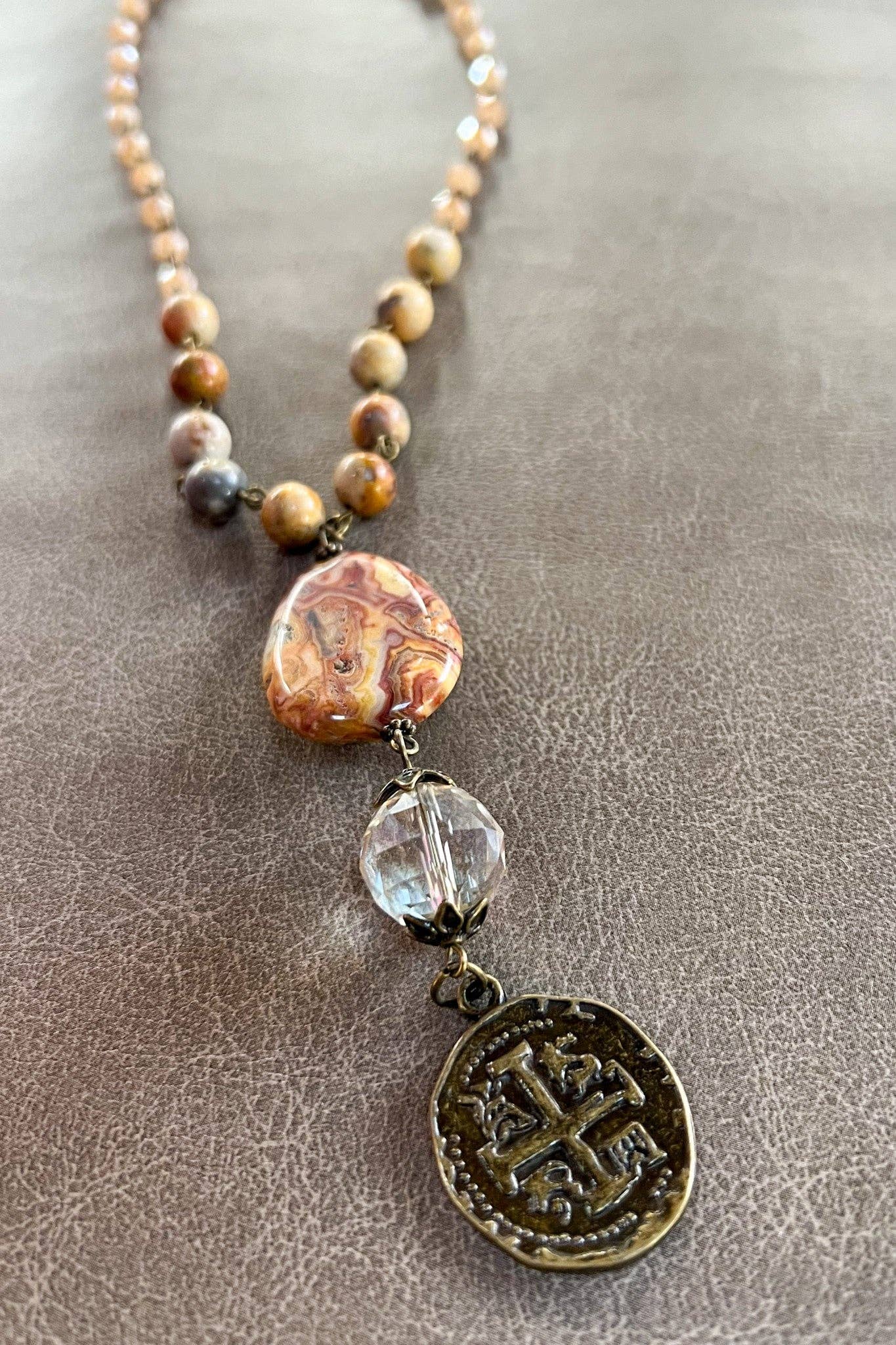 Alexis Necklace in Bamboo Blush