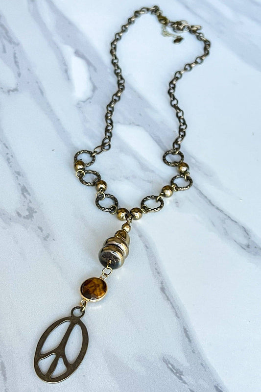 Chandler Necklace Gunmetal