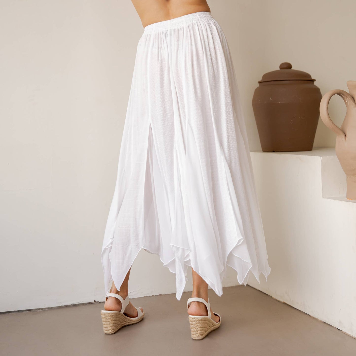 Artisan Bohemian Patchwork Handkerchief Maxi Skirt NEW