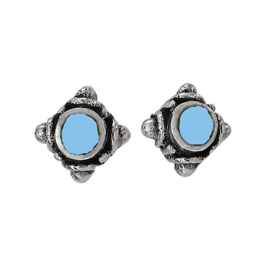 Spring Rain Turquoise Sterling Silver Studs