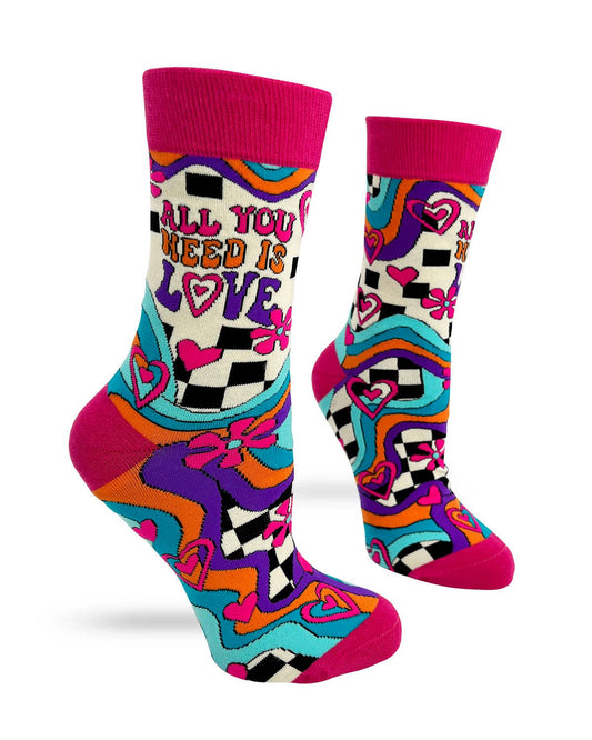 All You Need Is Love Women's Novelty Crew Socks