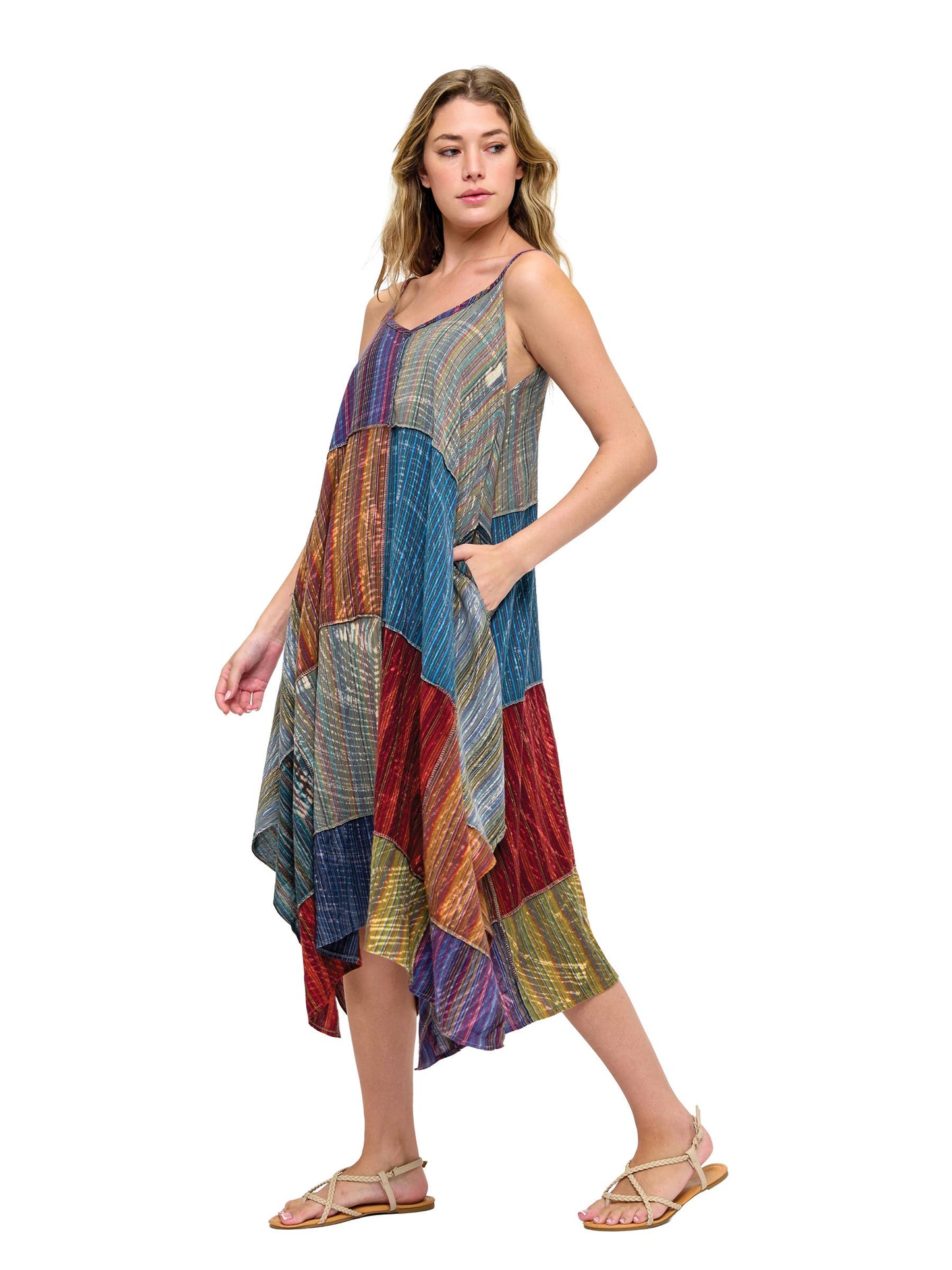 Gypsy Vintage Washed Patchwork Dress