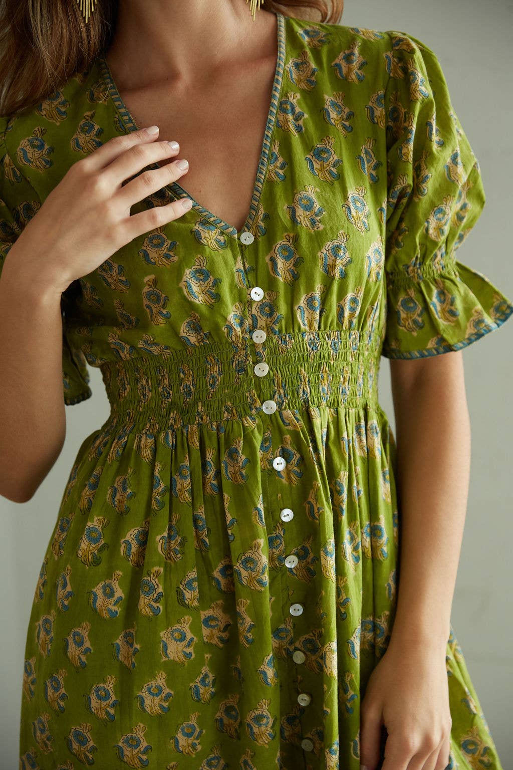 Hand Block Printed Maxi Dress
