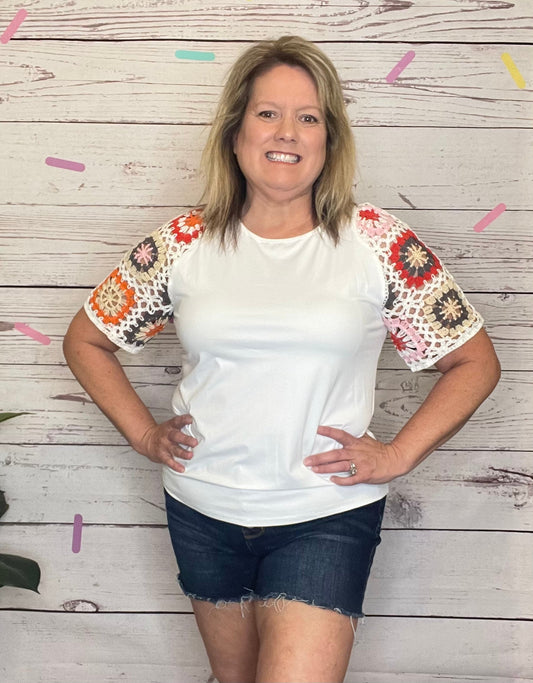 Sunshine Soul Crochet Tee