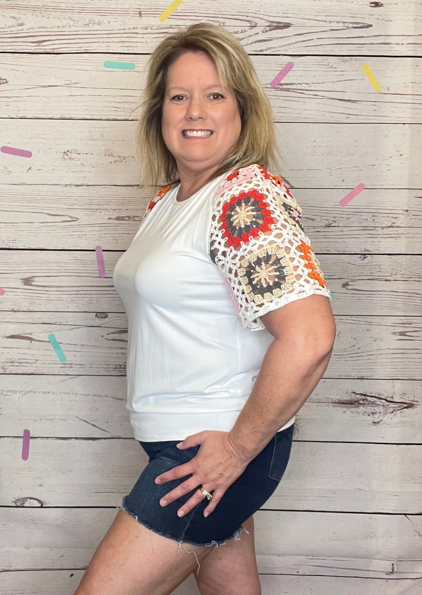 Sunshine Soul Crochet Tee