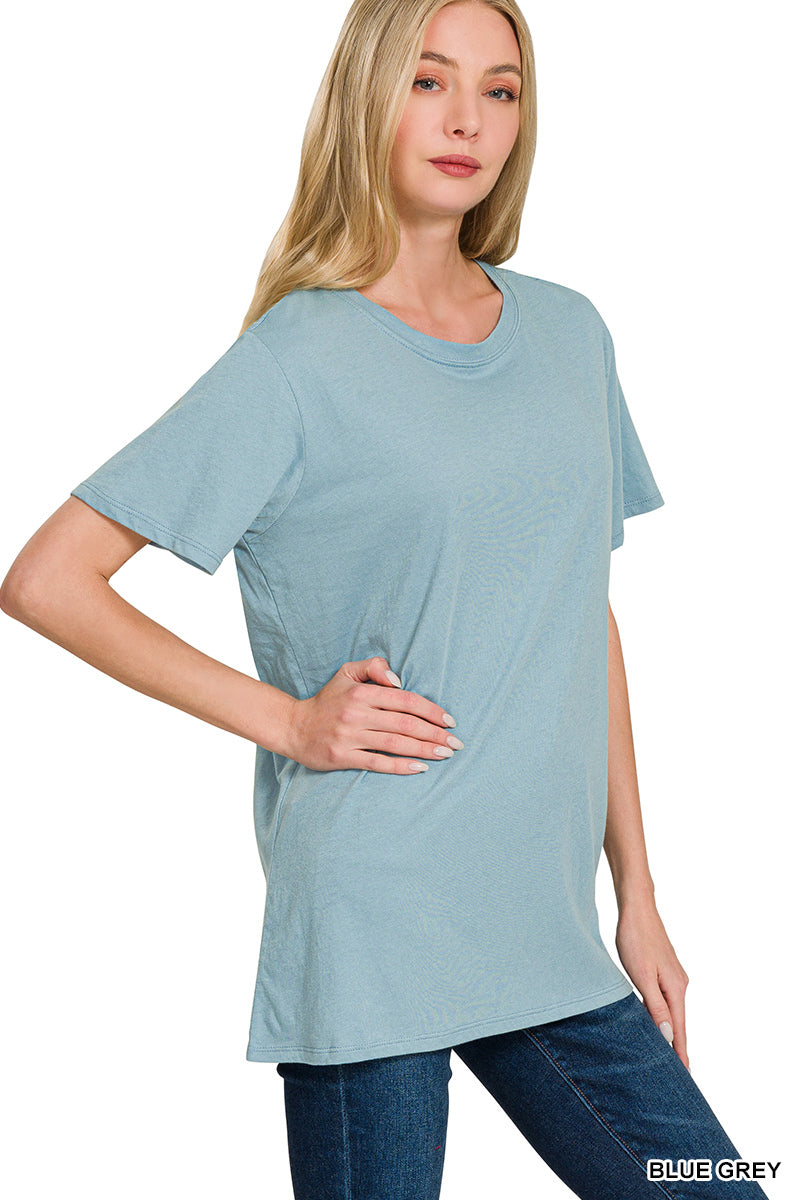 Cotton Boyfriend Round Neck Tee