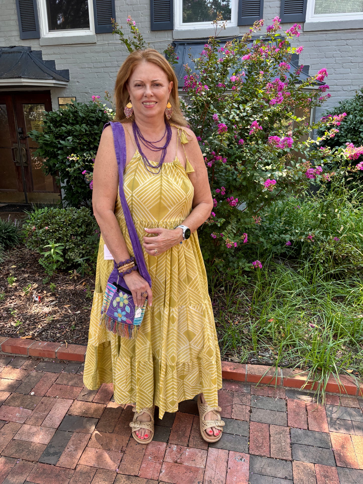 Shibori Hand-Dyed Maxi Dress (Udvita)