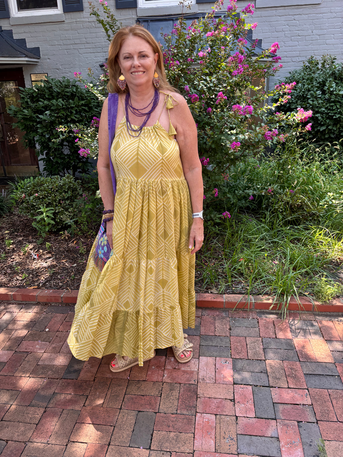 Shibori Hand-Dyed Maxi Dress (Udvita)