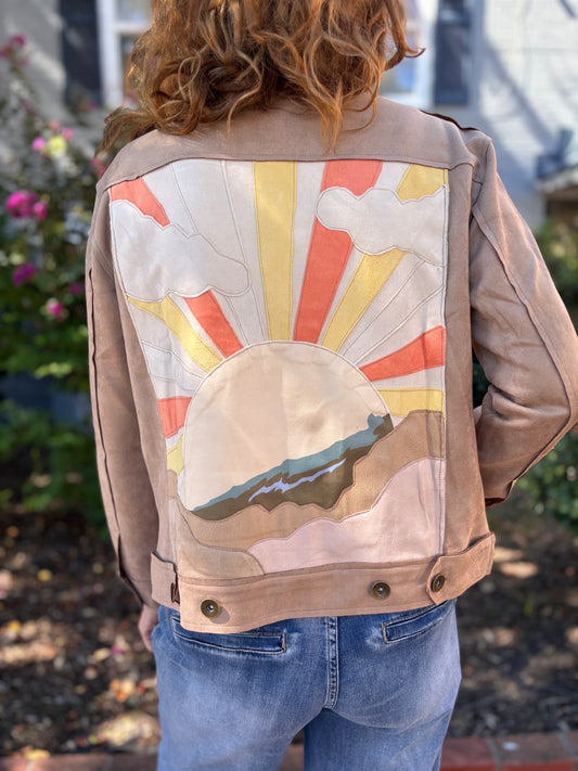 Sunshine Motif Microfiber Jacket