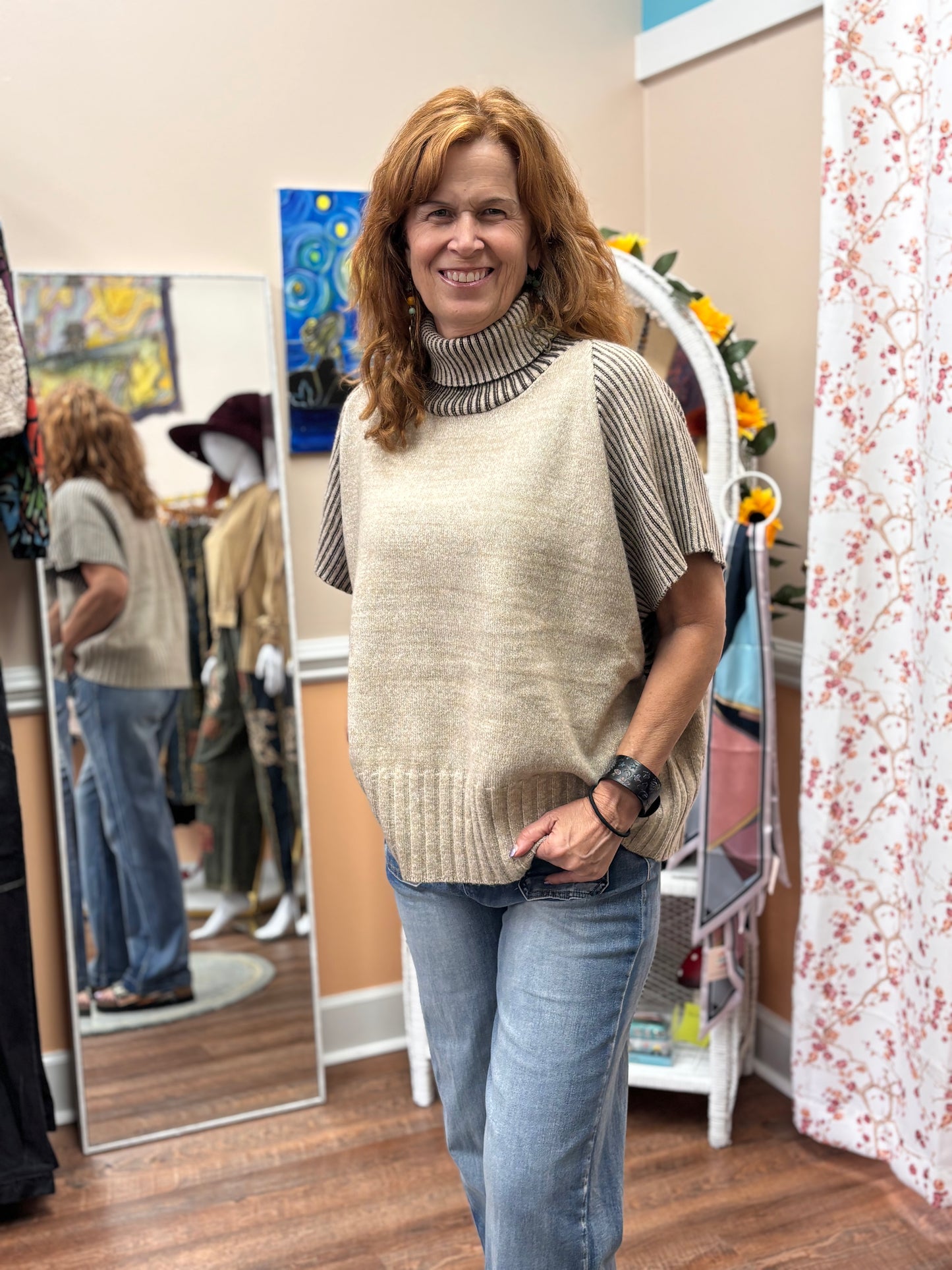 Turtle Neck Sweater Vest