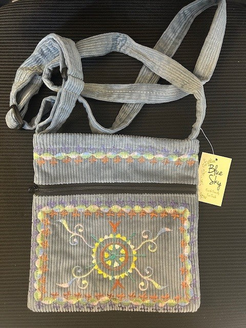 Corduroy Embroidered Bag