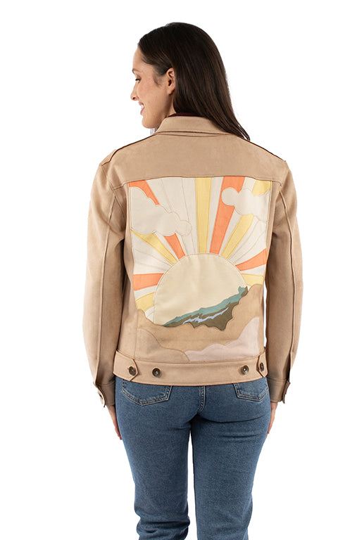 Sunshine Motif Microfiber Jacket